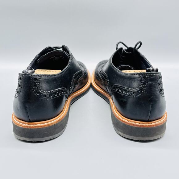 Cole Haan Shoes Mens 8.5 Black Leather Grand 360 Wingtip Oxford Brogue Dress - Picture 7 of 12